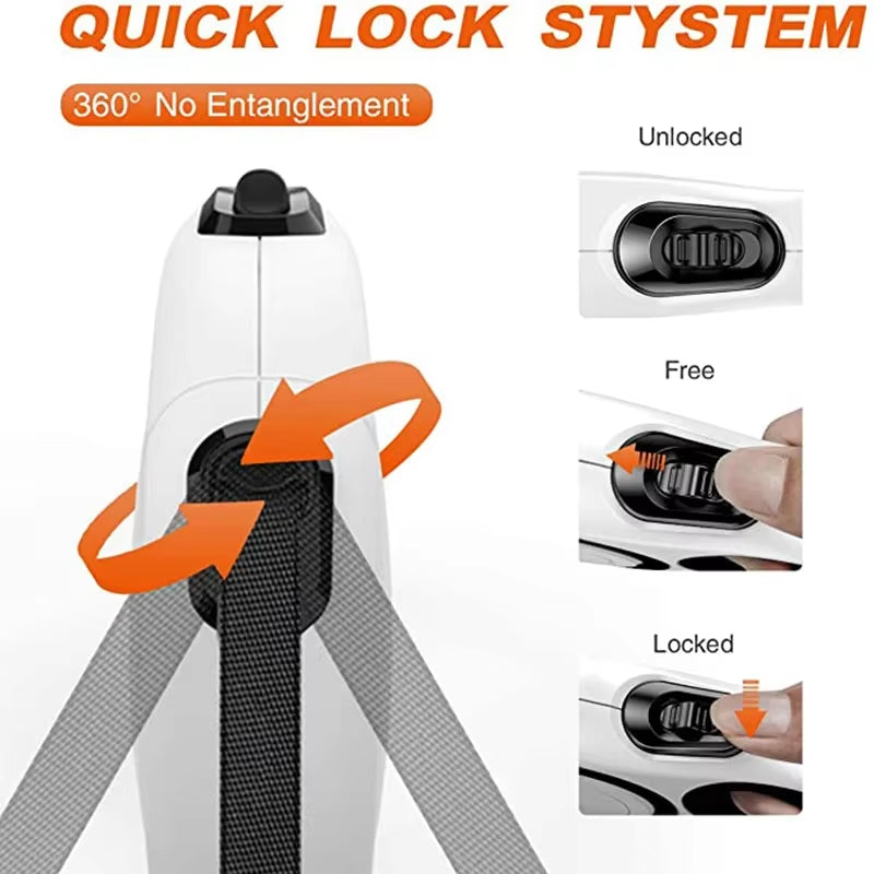 3/5/8M Durable Nylon Retractable Dog Leash Leads Automatic Extending Leash for Small Medium Large Dogs Puppy Walking Leash Rope