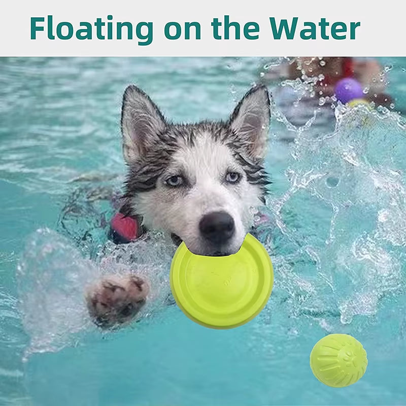 Pet Flying Discs Training Ring Puller Dog Toys for Big Large Dogs Bite Resistant Chew Ball Toy Floating Puppy Interactive Supply